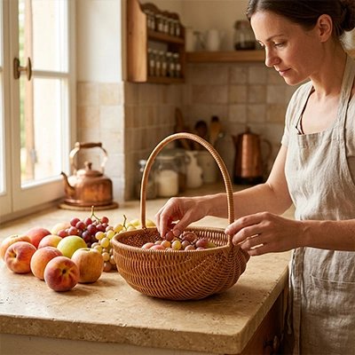 Panier de rangement en osier